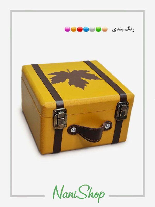 چمدان های چوبی مربعی طرحدار