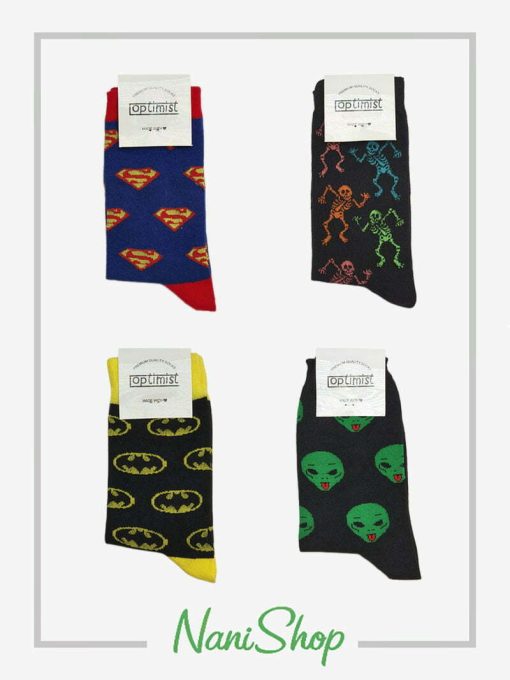 جوراب ساقدار سوپرمن، بتمن، اسکلت و الین آپتیمیست