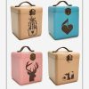 خرید چمدان های چوبی سایز 6 طرح کاکتوس، گوزن، پاندا و نُت قلبی