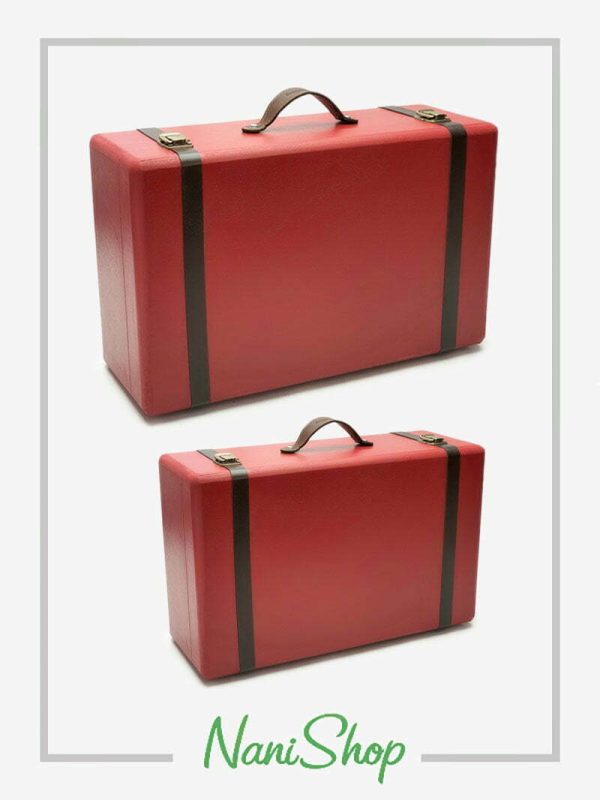 چمدان های چوبی سایز 1 و 2 رنگ قرمز