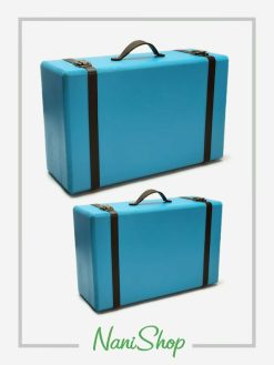 خرید چمدان های چوبی سایز 1 و 2 رنگ آبی