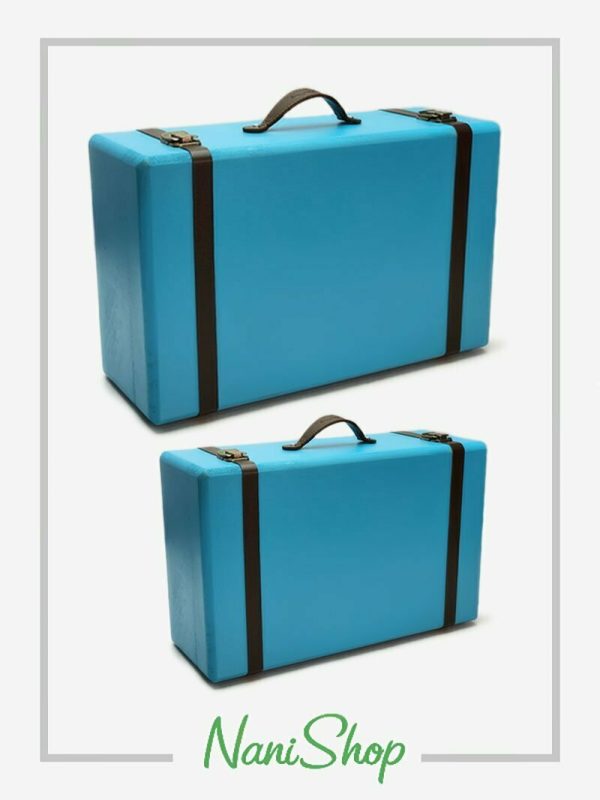چمدان های چوبی سایز 1 و 2 رنگ آبی