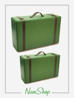 خرید چمدان های چوبی سایز 1 و 2 رنگ سبز