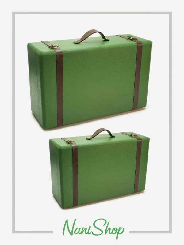 چمدان های چوبی سایز 1 و 2 رنگ سبز