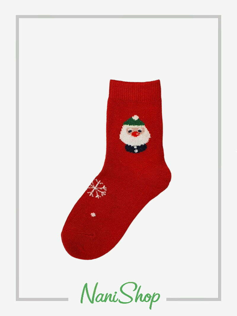 جوراب پشمی بچه گانه ساقدار طرح کریسمس