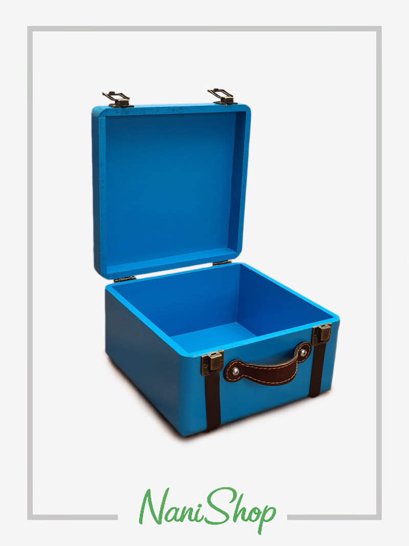 چمدان چوبی سایز 4 آبی