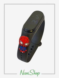 خرید ساعت دیجیتالی بند سیلیکونی مدل مرد عنکبوتی مشکی