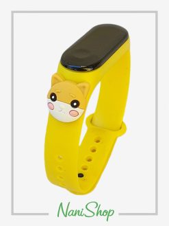 خرید ساعت دیجیتالی بند سیلیکونی مدل گربه زرد