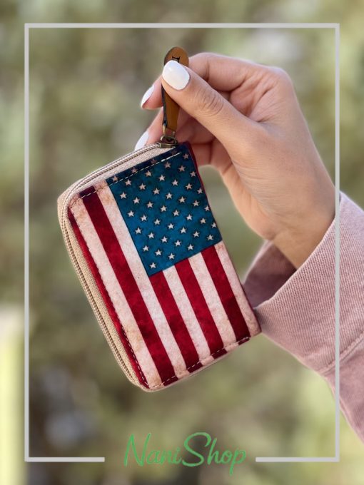 خرید کیف کارت طرح پرچم آمریکا