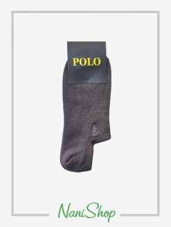 جوراب مردانه زیرقوزکی ساده طوسی سرمه ای پولو