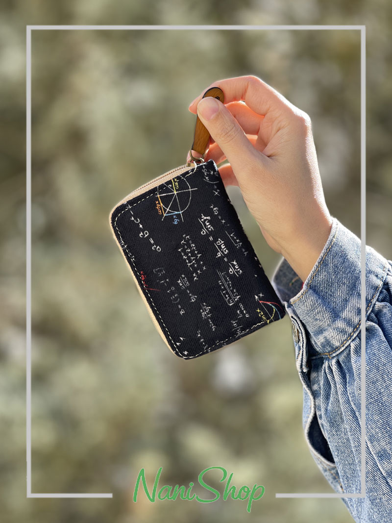 کیف کارت زیپ دار طرح فرمول ریاضی