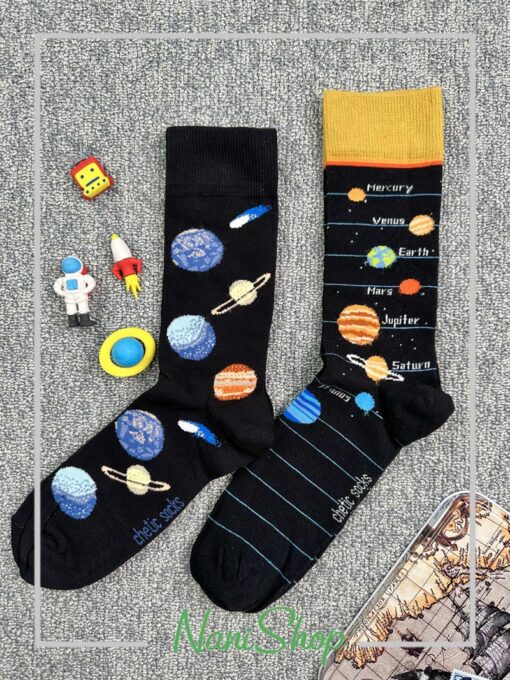 جوراب مردانه ساقدار طرح کهکشان برند چتیک