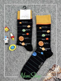 جوراب مردانه ساقدار طرح کهکشان برند چتیک