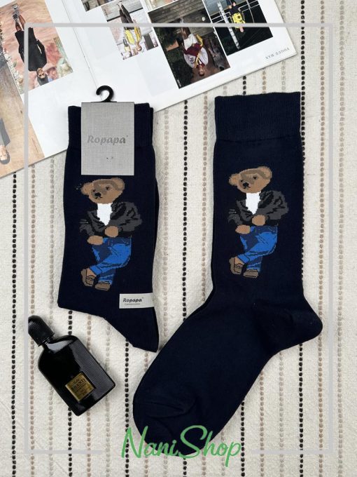 جوراب مردانه ساقدار طرح تدی برند روپاپا
