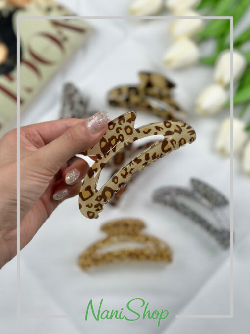 کلیپس شیشه ای طرح پلنگی