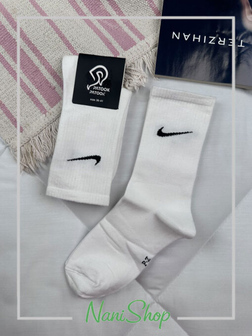 جوراب ساقدار کش انگلیسی طرح NIKE برند پاتوک