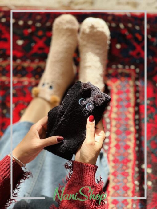 جوراب نیم ساق بوکله طرح پیشی گوش دار