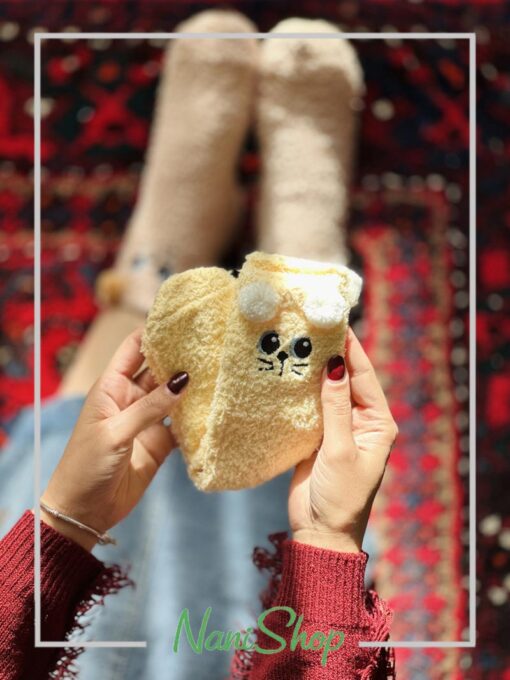 جوراب نیم ساق بوکله طرح پیشی گوش دار