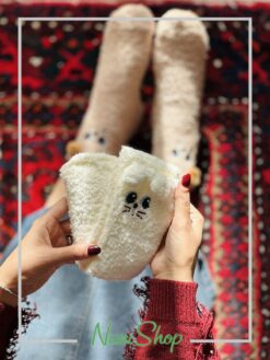 جوراب نیم ساق بوکله طرح پیشی گوش دار