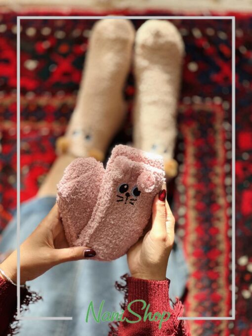 جوراب نیم ساق بوکله طرح پیشی گوش دار