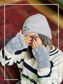 دستکش نیم پنجه موهری وارداتی