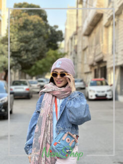 کلاه بافت داخل خز طرح C