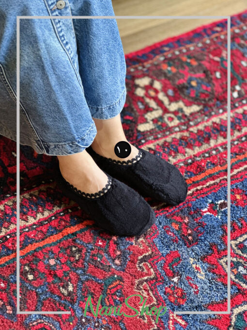 پاپوش بوکله تک رنگ لبه گیپور