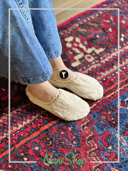 پاپوش بوکله تک رنگ لبه گیپور