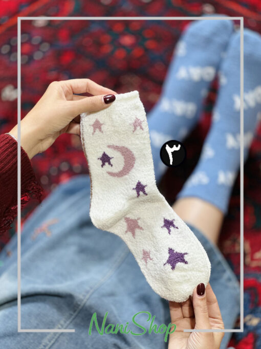 جوراب ساقدار بوکله طرح فلامینگو و یونیکرن رینگی