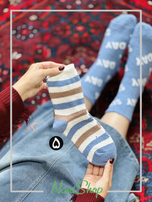 جوراب ساقدار بوکله طرح فلامینگو و یونیکرن رینگی