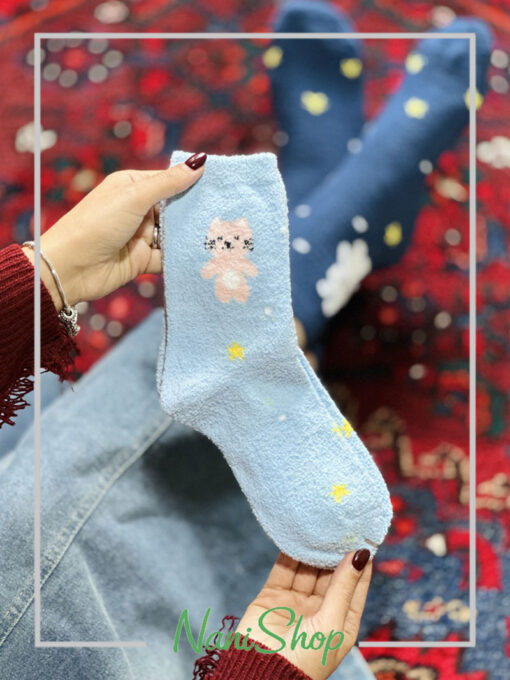 جوراب ساقدار بوکله طرح ستاره دار