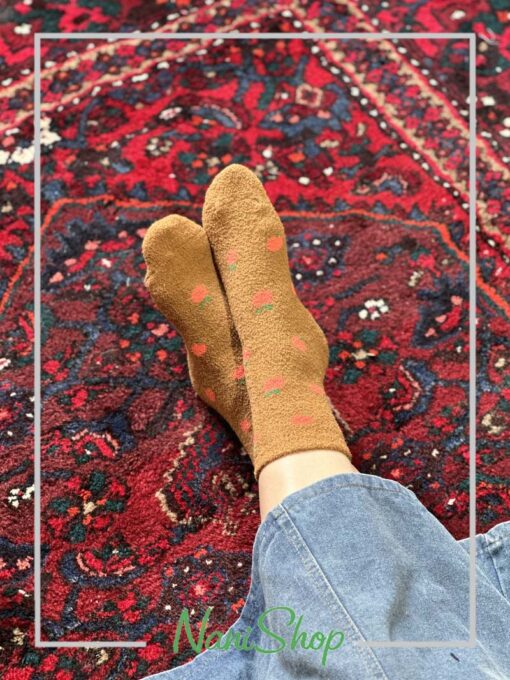 جوراب ساقدار بوکله طرح میوه ای ریز