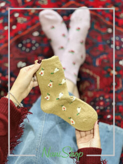 جوراب ساقدار بوکله طرح میوه ای ریز