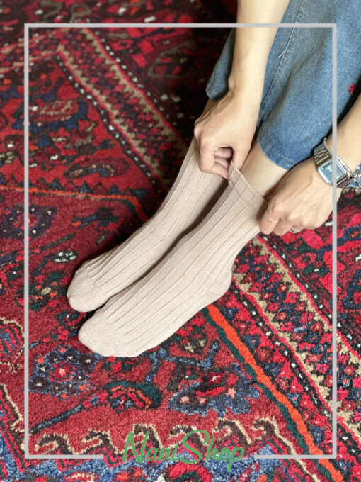 جوراب ساقدار طرح تمام کبریتی ریز