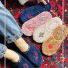 پاپوش بوکله لبه گیپور طرح LOVE