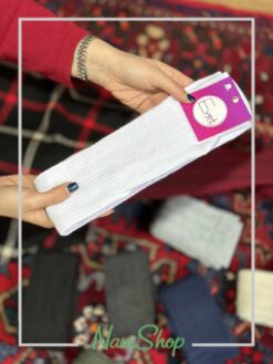 جوراب زیر زانو بافت طرح گندمی