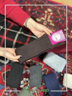 جوراب زیر زانو بافت طرح گندمی