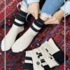 جوراب ساقدار موهری طرح رینگی