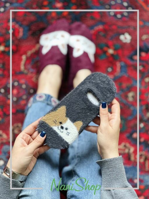 جوراب قوزکی موهری طرح حیوانات برند کوکو