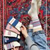 جوراب ساقدار موهردار طرح رینگی GOLLege