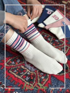 جوراب ساقدار موهردار طرح رینگی GOLLege