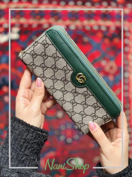 کیف پول برزنتی زیپ دار طرح GD