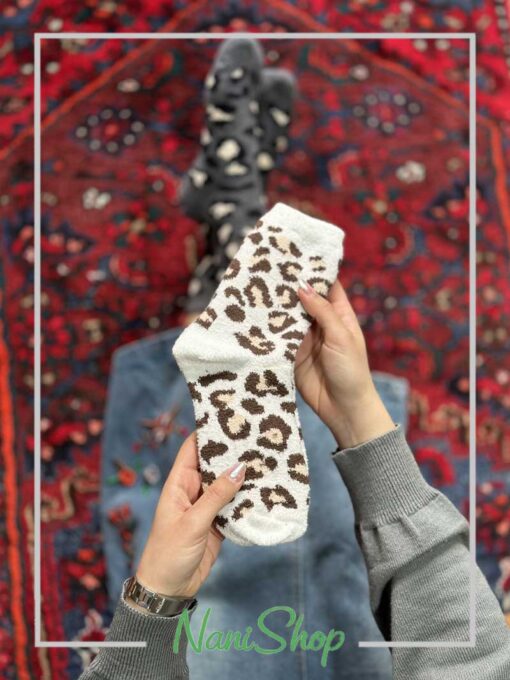 جوراب ساقدار بوکله طرح پلنگی