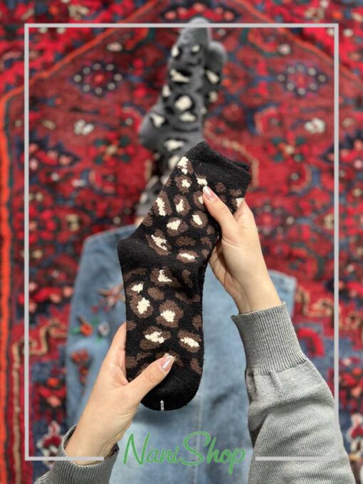 جوراب ساقدار بوکله طرح پلنگی