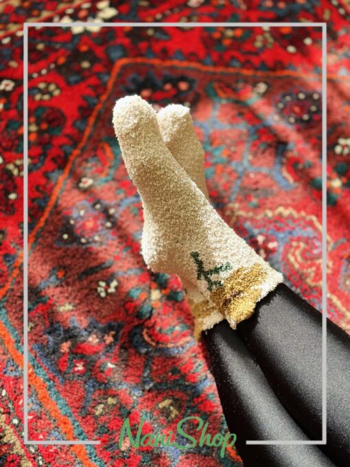 جوراب ساقدار بوکله طرح گل