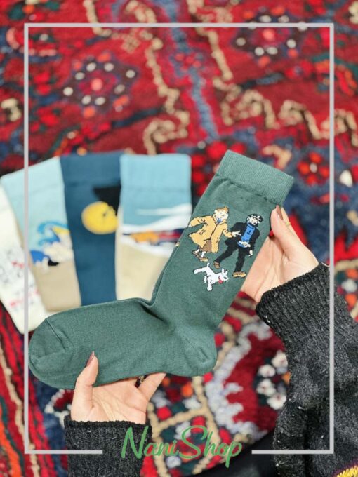 جوراب ساقدار مردانه فانتزی طرحدار برند روپاپا