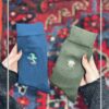 جوراب ساقدار مردانه گلدوزی طرح فولکس واگن برند بارکد