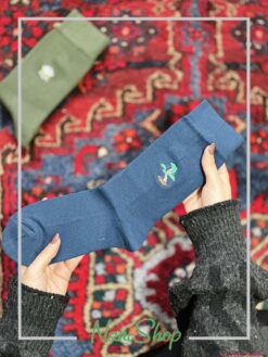 جوراب ساقدار مردانه گلدوزی طرح فولکس واگن برند بارکد