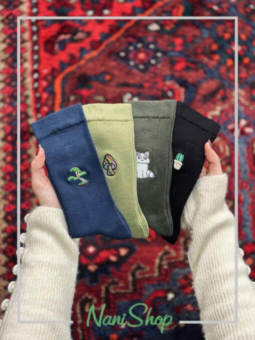 جوراب ساقدار طرح گلدوزی برند روپاپا
