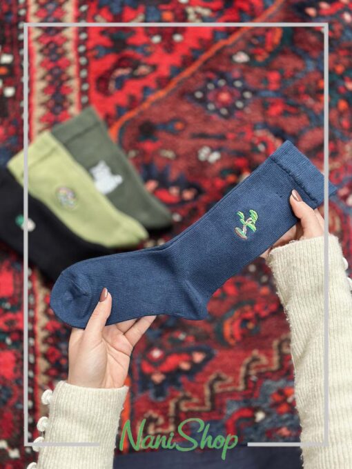 جوراب ساقدار طرح گلدوزی برند روپاپا